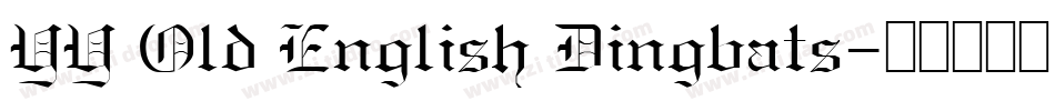 YY Old English Dingbats字体转换